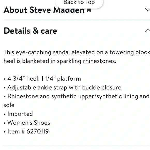 Steve Madden Lessa Rhinestone Block Heel Sandal  - 9 - Picture 3 of 7